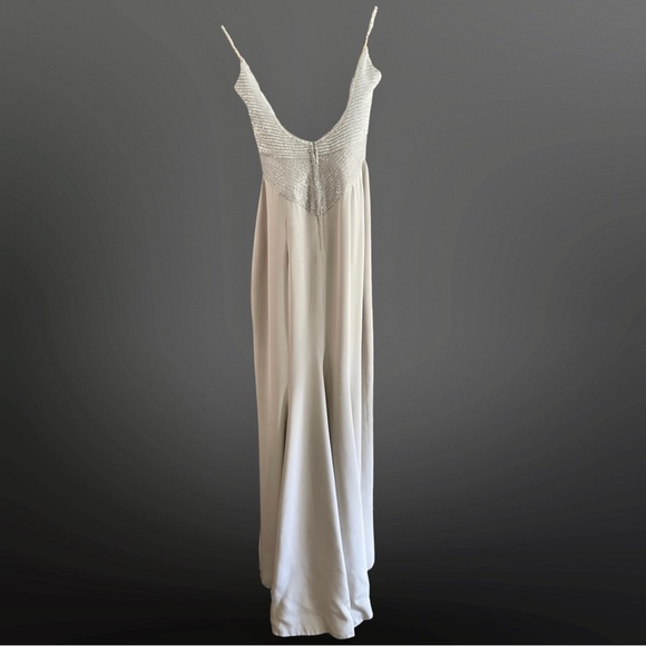 VINTAGE 1990s Stephen Yearick gown & bolero in light silver - Picture 10 of 15